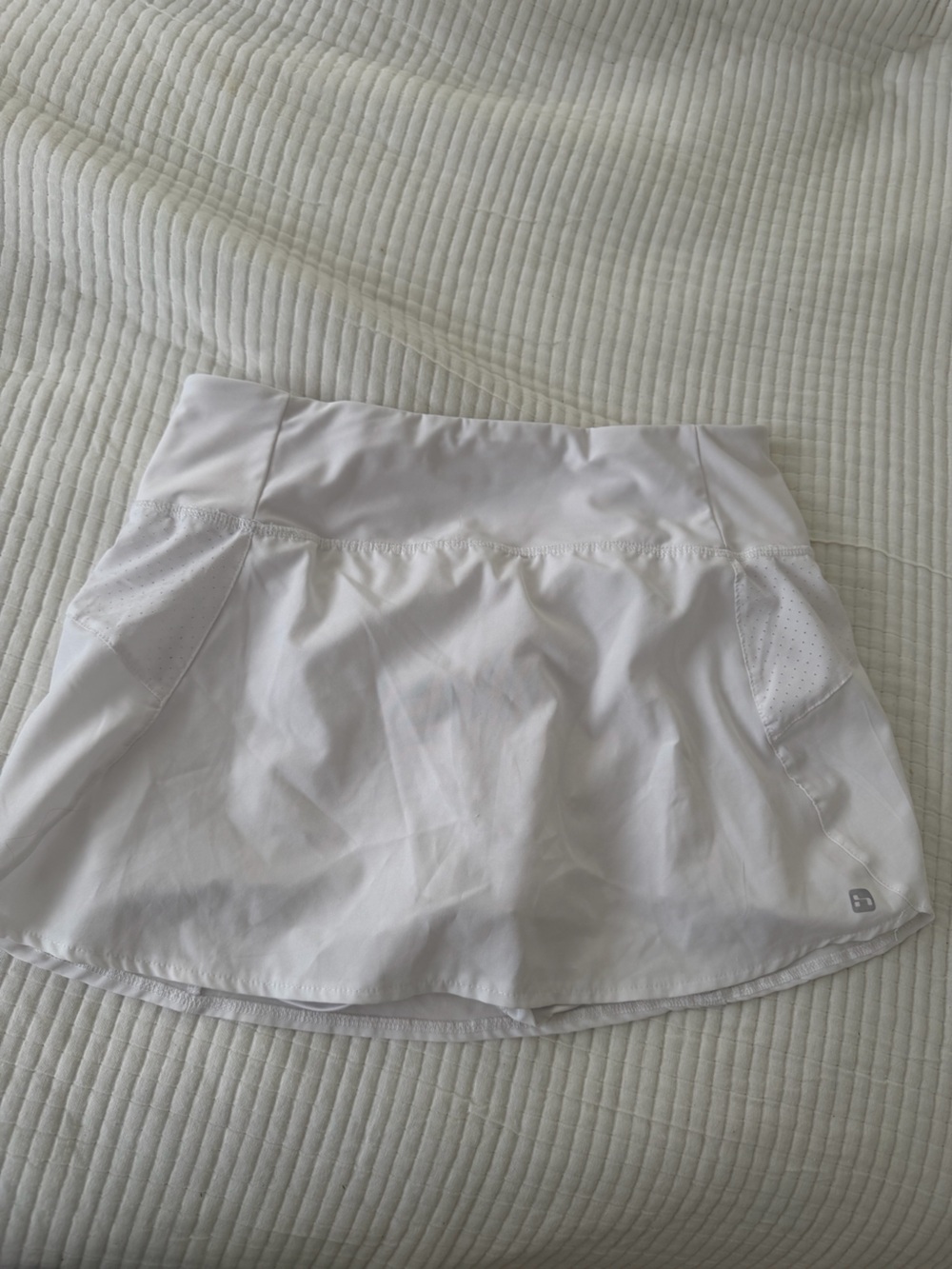 White Hind tennis skirt with built-in shorts and pocket
